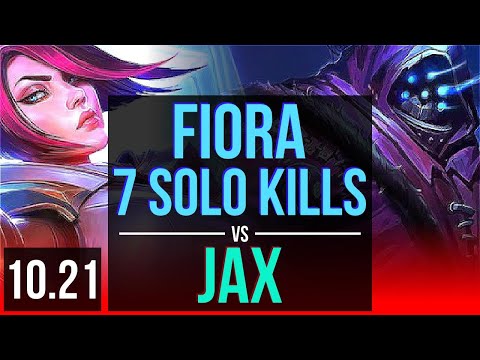 FIORA vs JAX (TOP) | 2.2M mastery points, 7 solo kills, KDA 13/2/2, Legendary | KR Diamond | v10.21