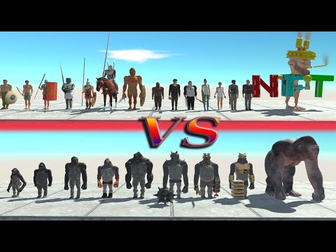 All Humans VS Mutant Primates ⚡ Animal Revolt Battle Simulator