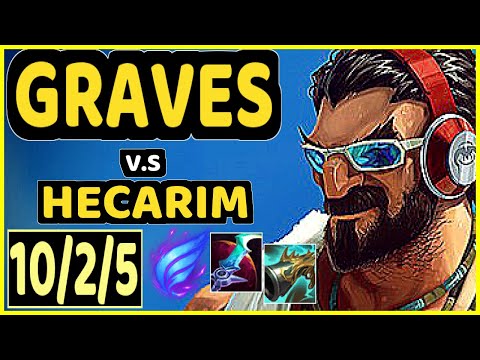 JUNJIA (GRAVES) vs HECARIM - 10/2/5 KDA JUNGLE CHALLENGER GAMEPLAY - KR