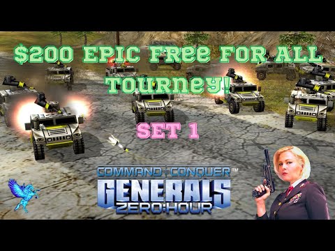 Live $200 FFA Zero Hour Tournament! 16 GMT Set 1 | C&C Generals Zero Hour