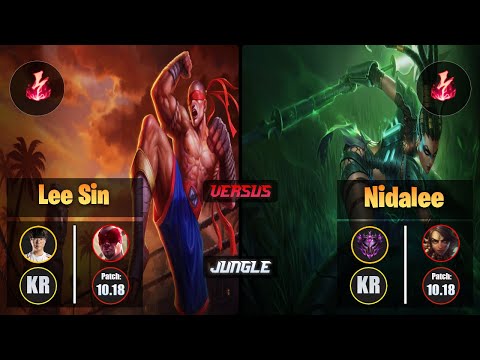 Haru LEE SIN (Jungle) [Electrocute] VS NIDALEE - Master KR Patch 10.18