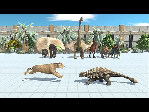 PREHISTORIC MAMMALS VS HERBIVORE DINOSAURS - Animal Revolt Battle Simulator