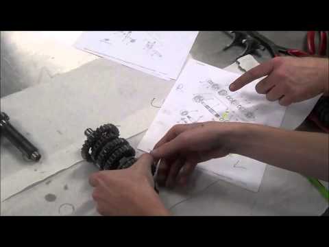 How to disassemble a dirt bike transmission 2 Stroke Engine Disassembly   11 03 14
