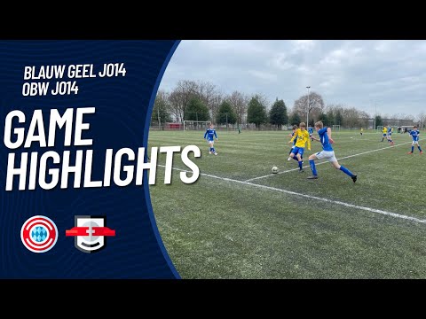 HIGHLIGHTS Blauw Geel ‘55 JO14 vs OBW JO14 (4-1 op 17 Feb 24)