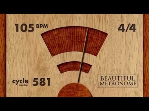 105 BPM 4/4 Wood Metronome HD