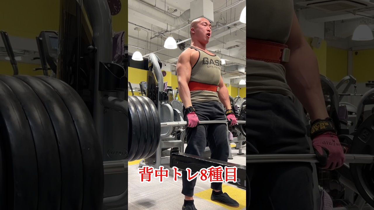BIG3  650kgを目指す男の背中トレ8種目🔥#デッドリフト #背中トレ #筋トレメニュー