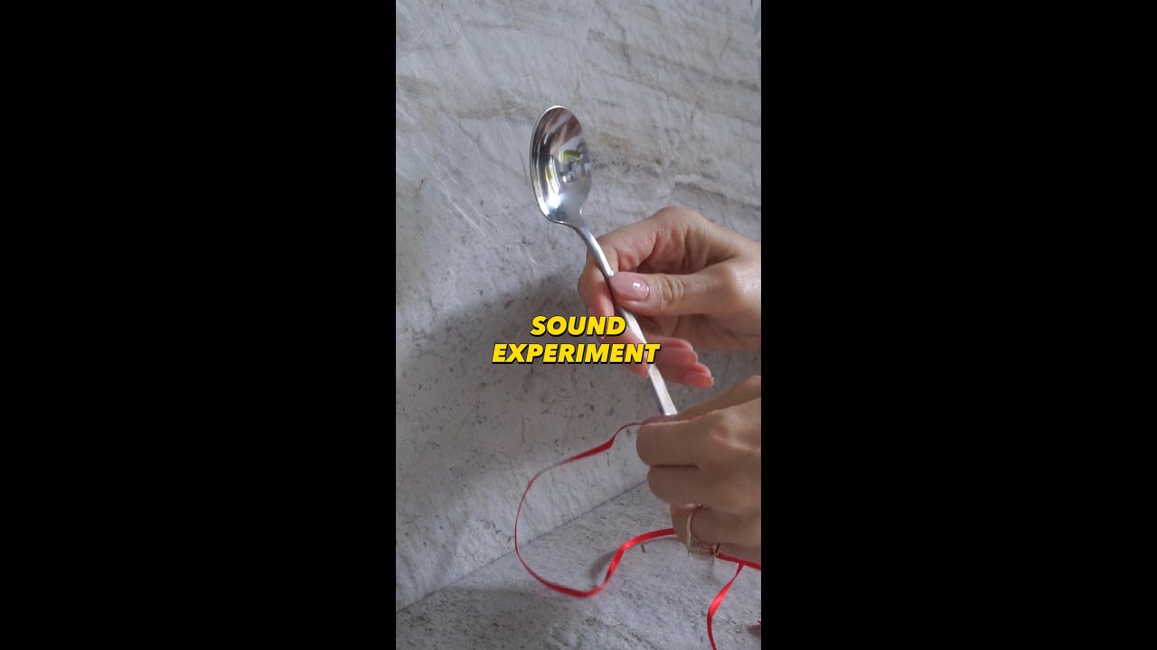 🥄 EASY SOUND SCIENCE EXPERIMENT 🥄 #shorts