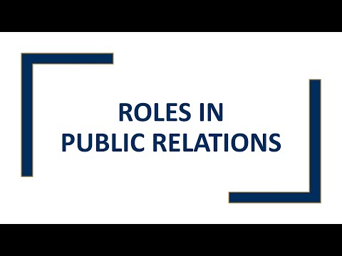 Roles in Public Relations