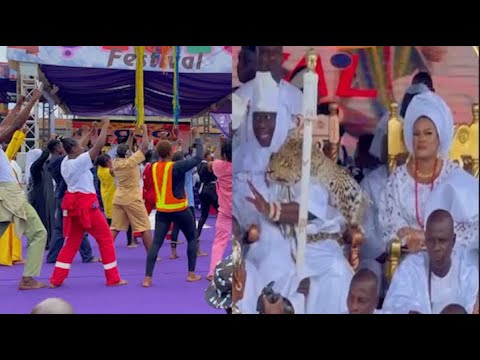 Watch The Performance For Ooni Of Ife & His New Beautiful Wife At Olojo Festival 2022