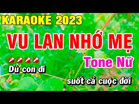 Karaoke Vu Lan Nhớ Mẹ Tông Nữ Nhạc Sống (Beat Hay) Hoài Phong Organ