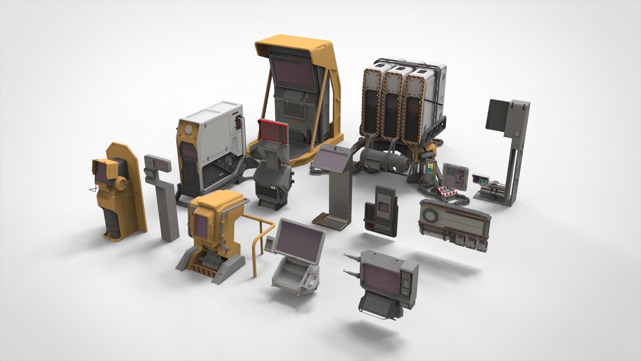 Terminal 1 de science-fiction Modèle 3D