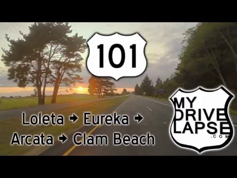 Northern California US 101: Eureka, Arcata at Sunset