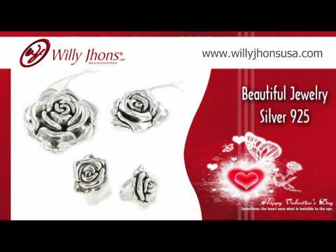 Silver Rose Pendants - Wholesale Silver Jewelry in Miami