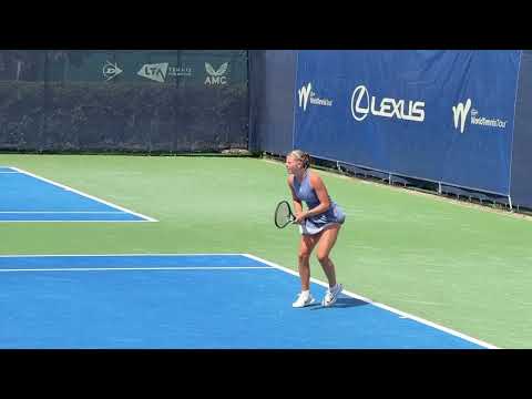 Hannah Klugman slo mo serve and first strike 