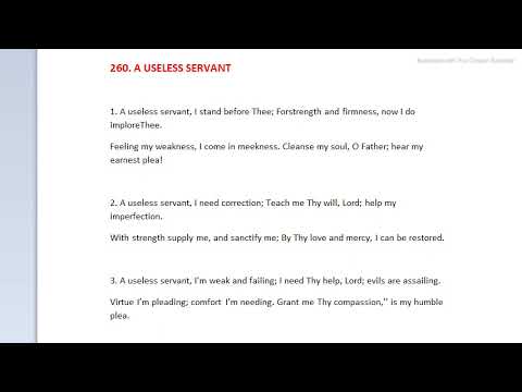 Hino 260 A USELESS SERVANT CCUS HYMN English with virtue CCB INGLES COM VIRTUDE  louvor a Deus  hina