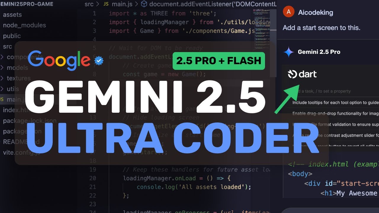 Gemini 2.5 ULTRA AI Coder (Pro + Flash) : This FULLY FREE AI Coder is KINDA INSANE!