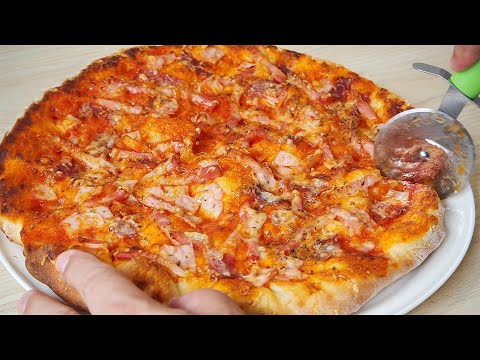 ¡Deliciosa Pizza Tutto Carne! Jamón, Bacon, Pollo (receta casera paso a paso) #486#