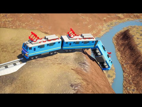 Trains vs Cliff 6 | Brick Rigs