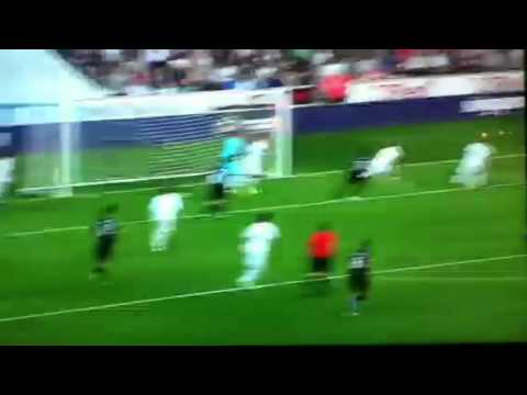 Amazing air back heel goal