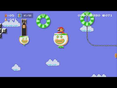 51 Story Mode ~ Koopa Clown Car Coin Collecting for Doctor Gizmo - Super Mario Maker 2 1bu