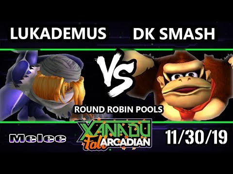 Xanadu MFA SSBM - Lukademus (Sheik) Vs. DK Smash (Donkey Kong) Smash Melee Round Robin Pools