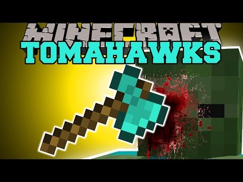 Minecraft: TOMAHAWKS (BOMBY'S AXE THROWING CHALLENGE!) Mod Showcase