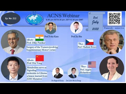 ACNS Webinar - July 2 - Surgery of the Trs. of Sup.Motor Area  & Signaling Molecules in Glioma