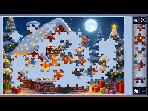 Snoopy's Chirstmas sweet Night🎄❄️🐶🎅🎀✨️🎇//jigsaw puzzles🧩🧩//jigsaw puzzles journey🧩🧩//puzzlesArt🧩🧩//