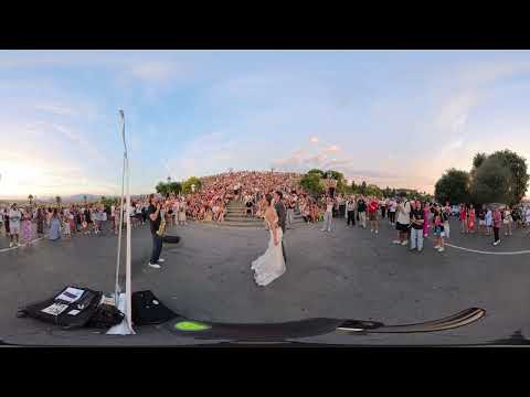 Bride CRIES During Emotional 360° Surprise Dance in Florence | "A Thousand Years" on Sax