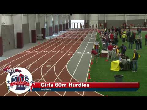 MITS 2017 Girls 60m Hurdle Prelims Heat 2
