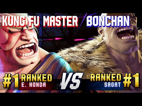SF6 ▰ KUNG FU MASTER (#1 Ranked E.Honda) vs BONCHAN (#1 Ranked Sagat) ▰ High Level Gameplay