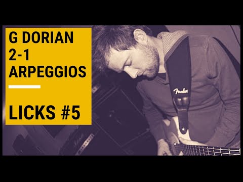 JAZZ FUSION GUITAR LICKS #5: G Dorian (+TABS)