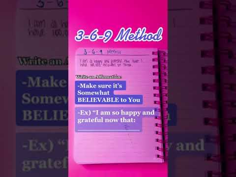 How To Use The 369 Method For Manifestation✨| Secret Manifestation Method✨ #Shorts