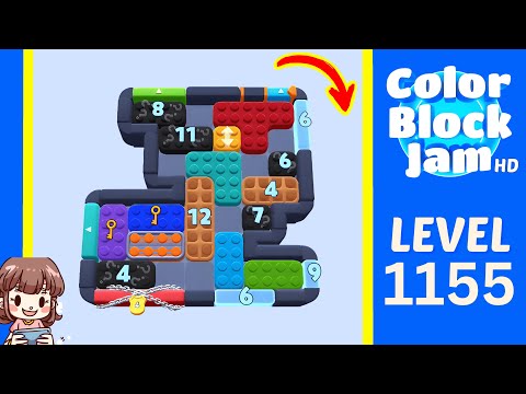 Color Block Jam Level 1155 Solution Walkthrough