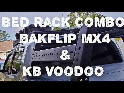 Installing a KB Voodoo Bed Rack on a Bakflip MX4 Tonneau Cover Tacoma