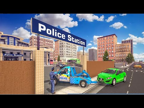 City Police Tow Truck Driving 3D - Car Transporter Simulator - Android Gameplay | Android12Games