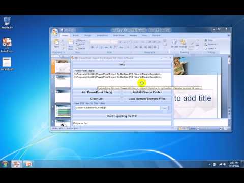 MS PowerPoint Export To Multiple PDF Files Software