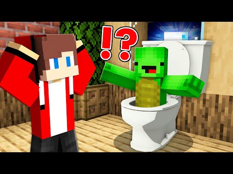 Who DRAGGED JJ and Mikey Into SCARY TOILET in Minecraft? - Maizen