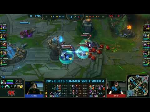 LoL Highlights FNC vs OG Game 1   LCS EU Summer 2016 23 06 2016   Fnatic vs Origen