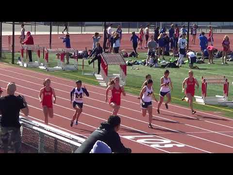 FSG 100m Heat 1 vs Marina 4-12-18 - Los Alamitos Girls