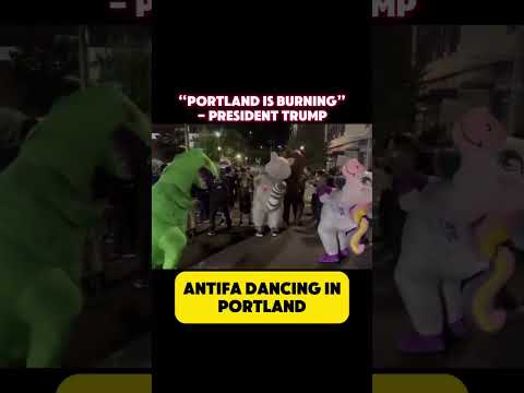 ANTIFA Dancing in Portland 🇺🇸#trending #trump #shorts