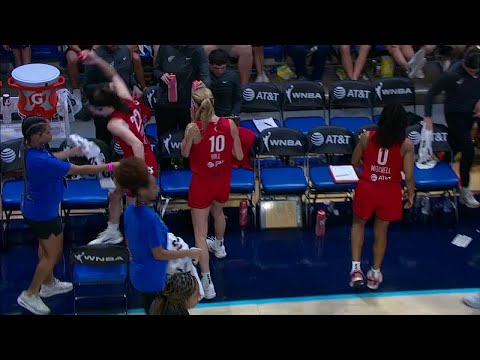 Caitlin Clark frustrated by turnover, throws water on the ground | WNBA on ESPN