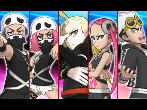 Pokemon Sun and Moon: All Team Skull Intro Animations