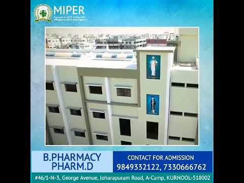 MIPER Kurnool #shorts #reel #TVC September 2023 | Adimulapu Sathish | Pharmacy | Education