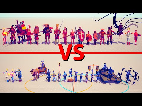 MELEE Team vs LEGACY Team - Totally Accurate Battle Simulator TABS