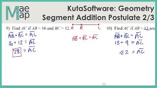 KutaSoftware: Geometry- Segment Addition Postulate Part 2