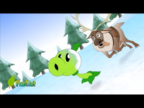 Plants vs Zombies 2: snow pea ages animation.