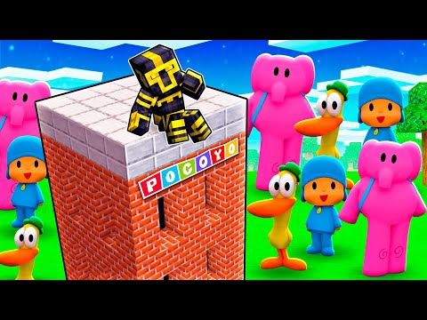 CONSTRUYE para SOBREVIVIR a PERSONAJES de POCOYO en MINECRAFT 😱