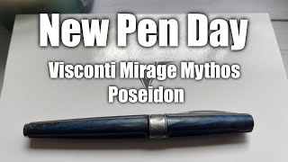 #newpenday Visconti Mirage Mythos: Poseidon! Unboxing/Initial Thoughts/Writing Sample | Anita Anglin