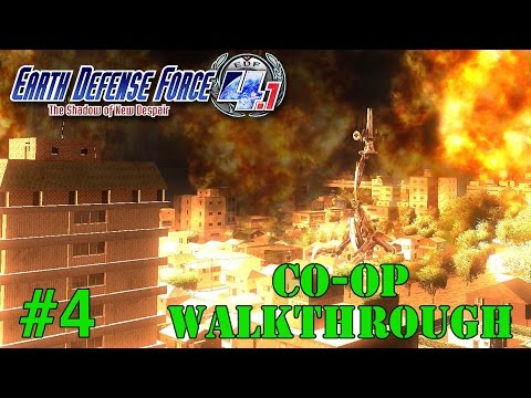 Earth Defense Force 4.1: The Shadow of New Despair (Full CoOp Walkthrough/Gameplay) - Part 4 (16-20)